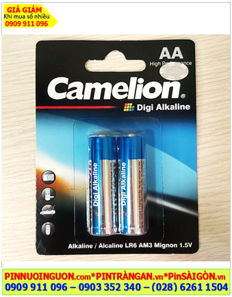 Camelion LR6 AA AM3; Pin tiểu AA 1.5v Alkaline Camelion LR6-AM3 Mignon chính hãng (Loại vỉ 2 viên) 